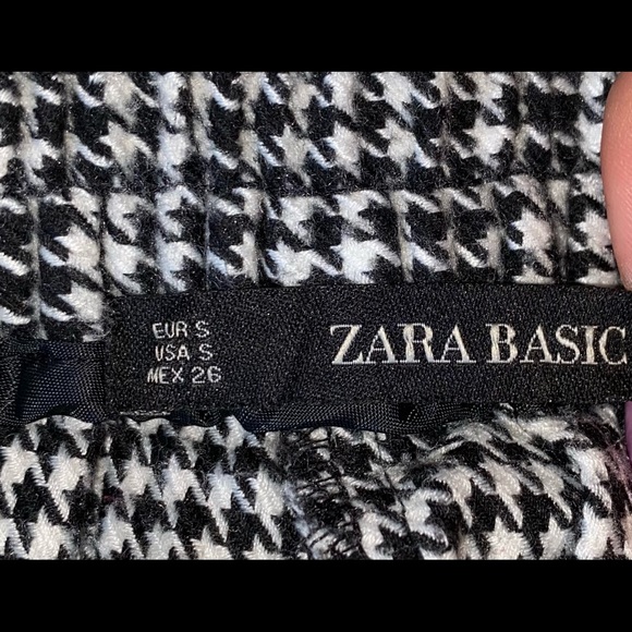 ZARA Basics straight leg houndstooth pants - Picture 5 of 5